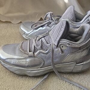 adidas Silver Athletic Shoes